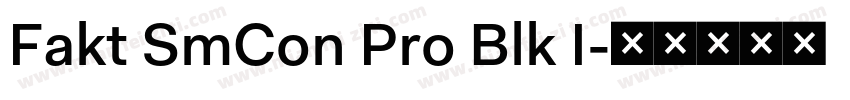 Fakt SmCon Pro Blk I字体转换
